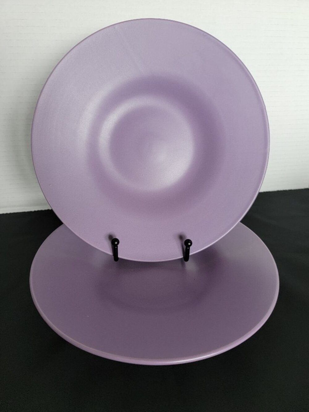 NEW Vintage Retroneu Everyday GARCIA LILAC 9” Deep Salad Plates Set of 2 NWOT